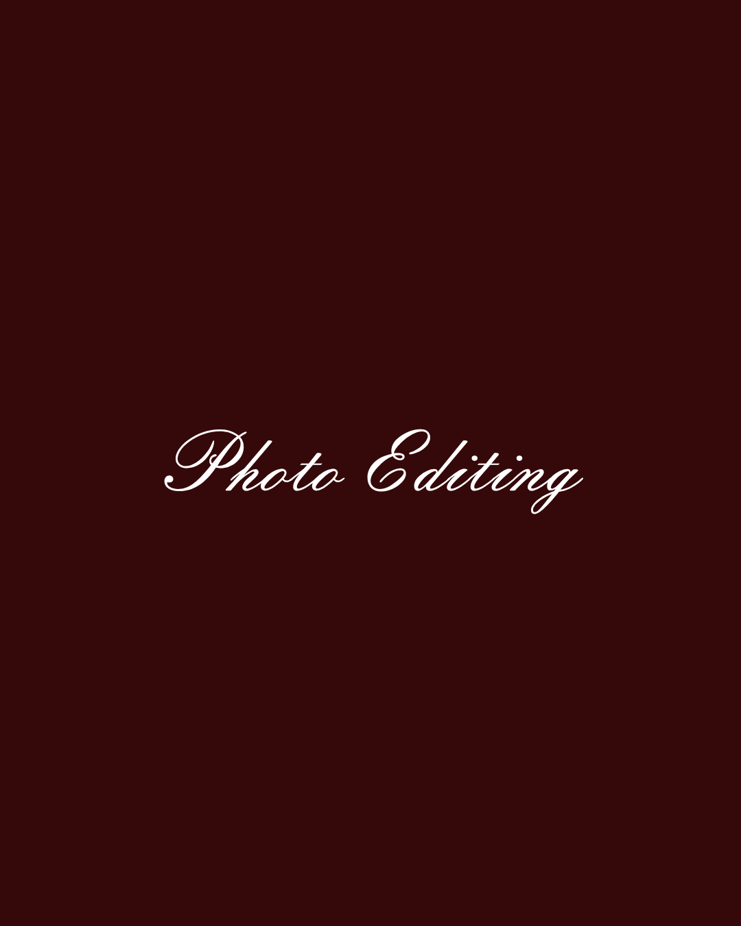 Photo Editing Service